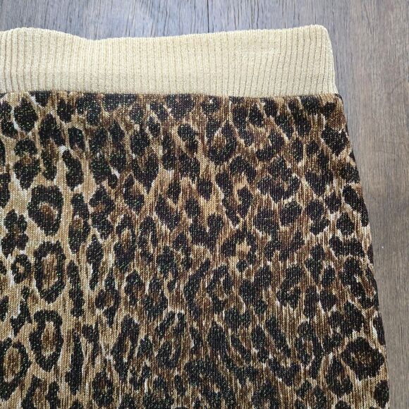 Vtg AUTHENTIC DOLCE & GABBANA LEOPARD PRINT COTTON Midi SKIRT size 42 6 - Picture 4 of 10